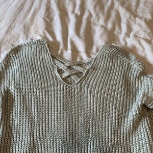 Mossimo grey sweater with detail back